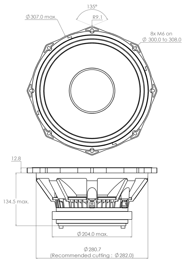 PHL audio 4071-1 Dimensions