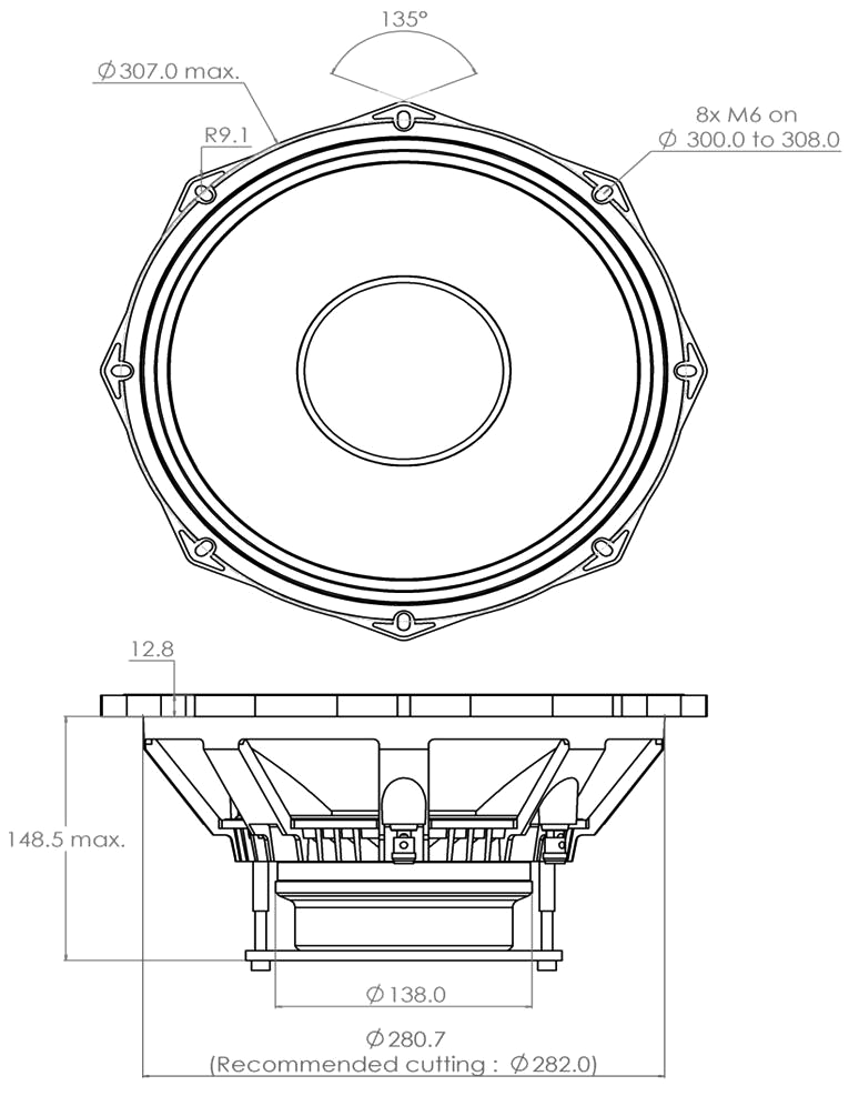 PHL audio 4071NdS-19 Dimensions