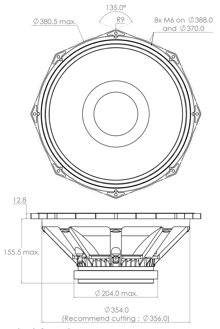 PHL audio 5021M Dimensions