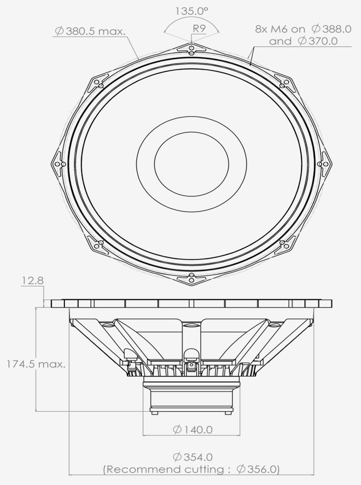 PHL audio 5241MNdU-7 Dimensions