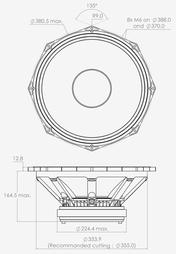 PHL audio 6121M-20 Dimensions