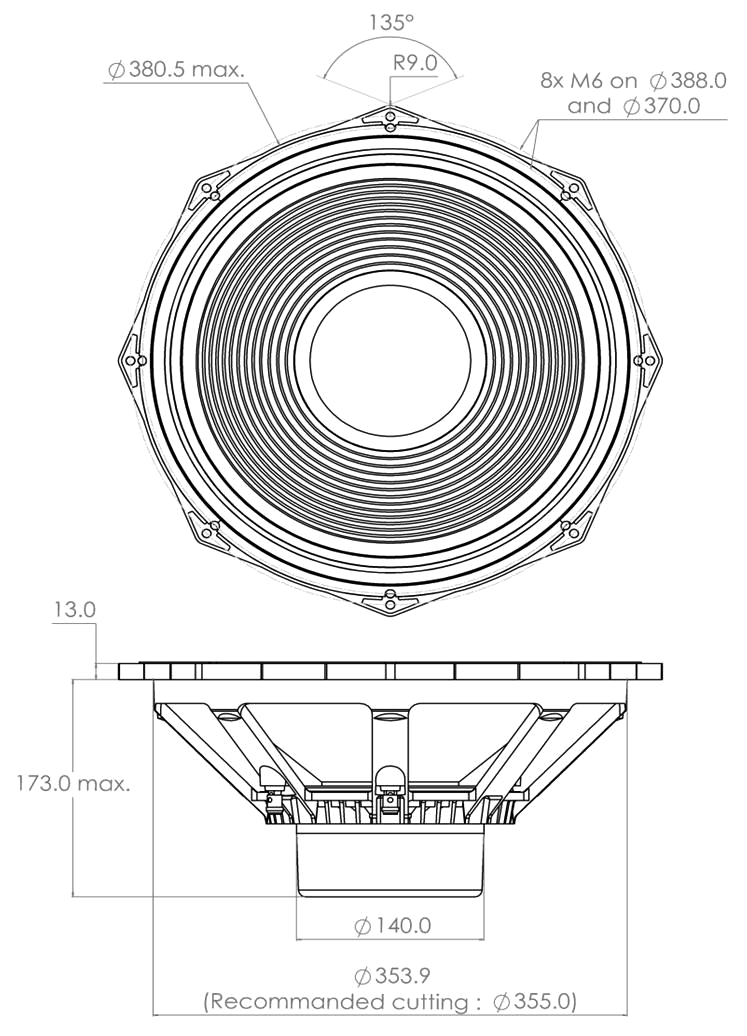 PHL audio 6301MNd Dimensions