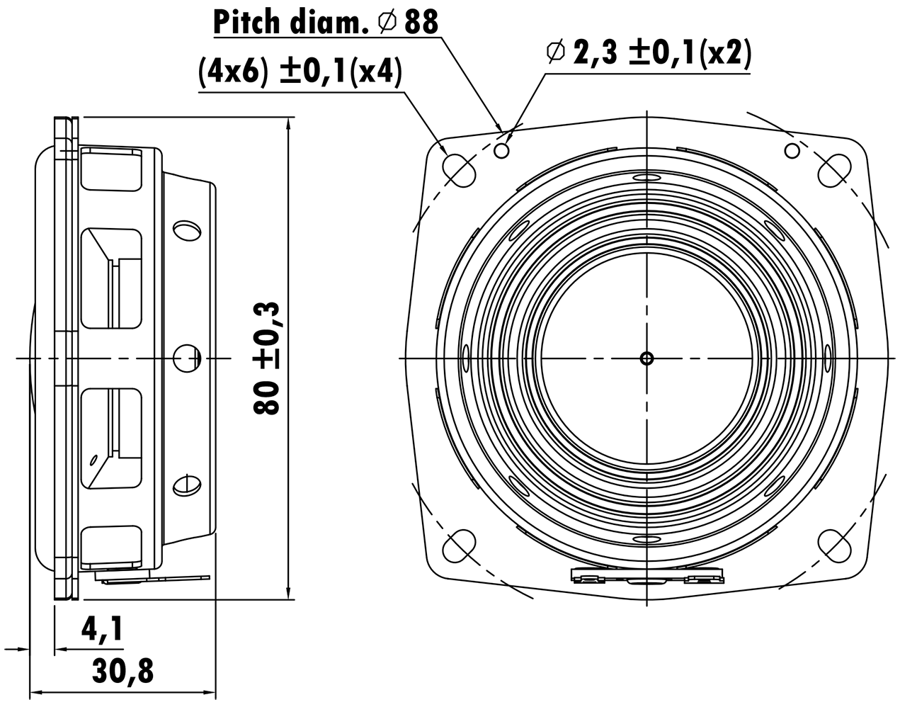 PUNKTKILDE ASDWL2001-0401 Dimensions