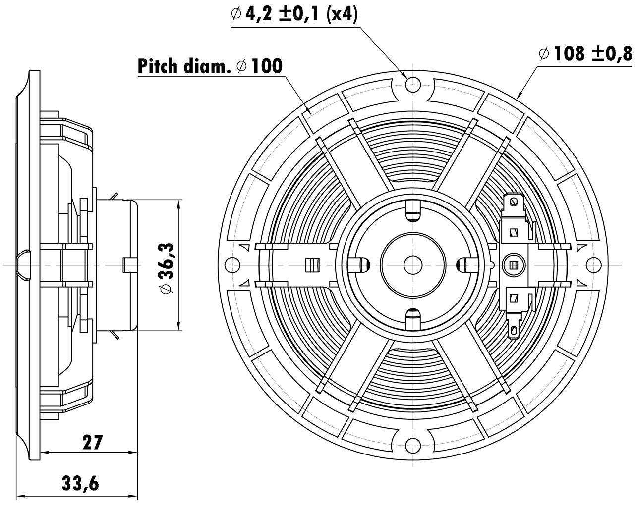 PUNKTKILDE AUGWL0009-JN01 Dimensions