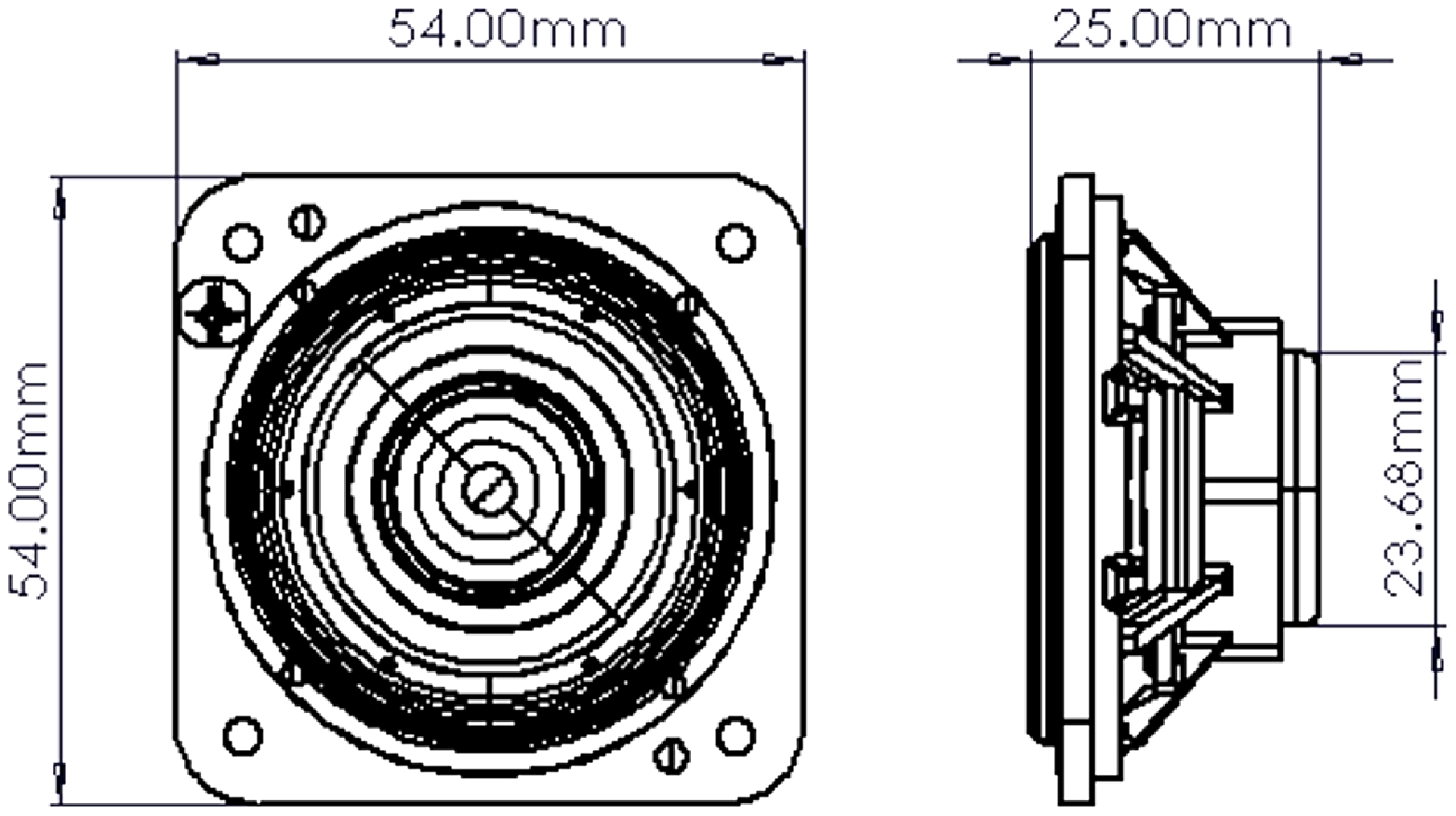 Peerless HVS-50N18PG01-04 Dimensions