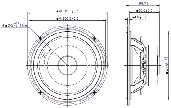 Peerless M21WO39-04 Dimensions
