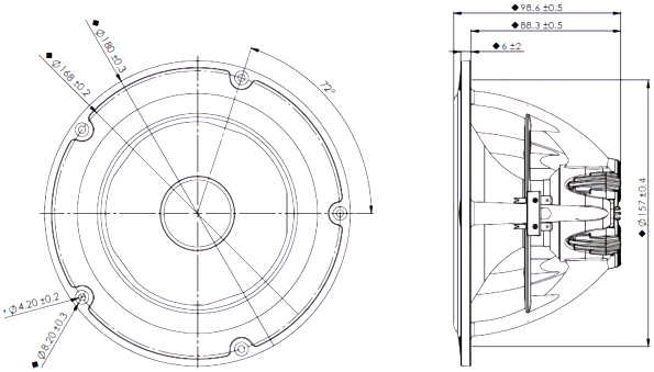 Peerless NE180W-08-HS Dimensions