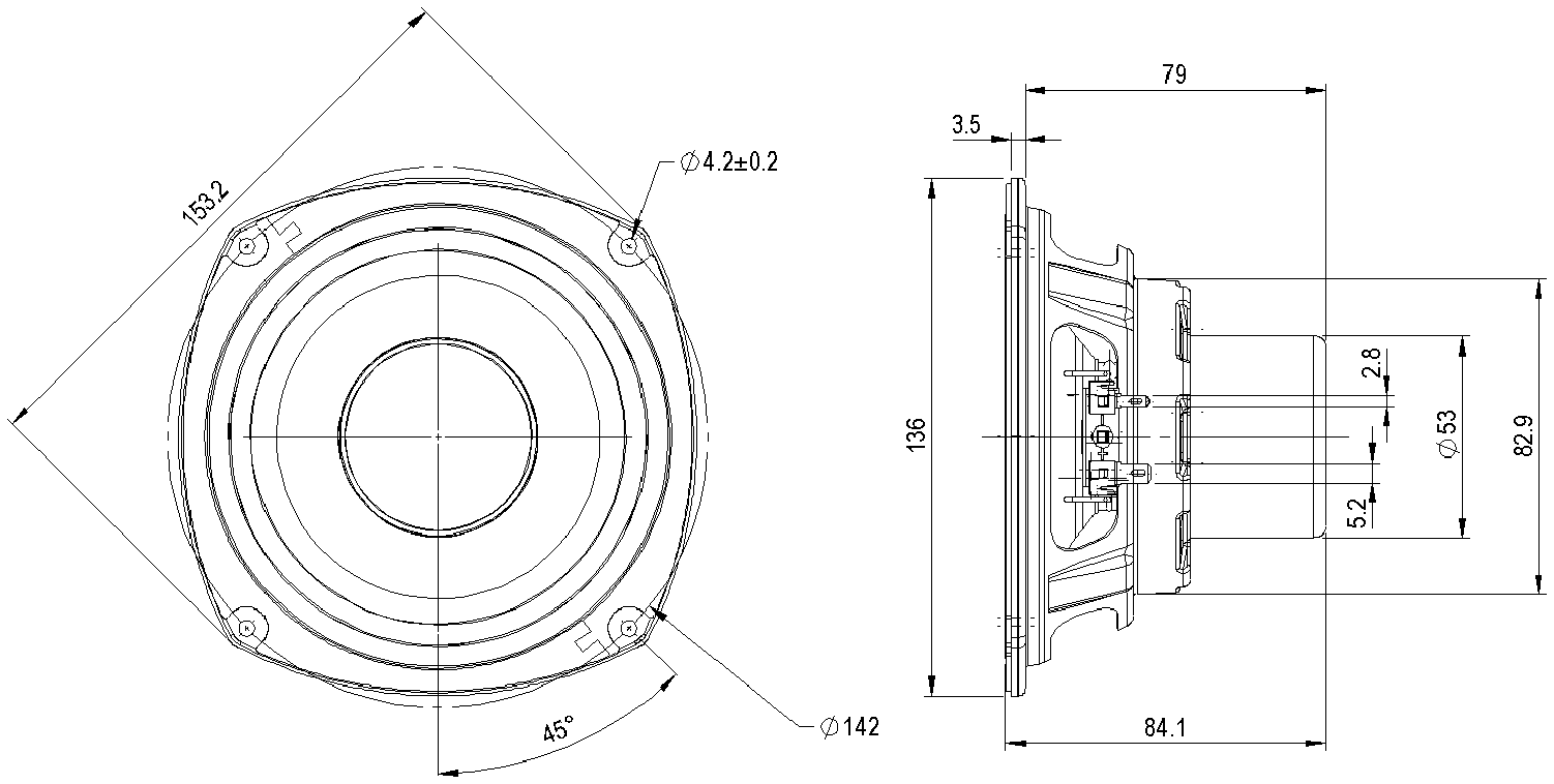 Peerless NSM-0515R00-04 Dimensions