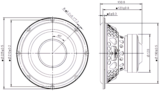 Peerless SBS-200F38PR01-04 Dimensions