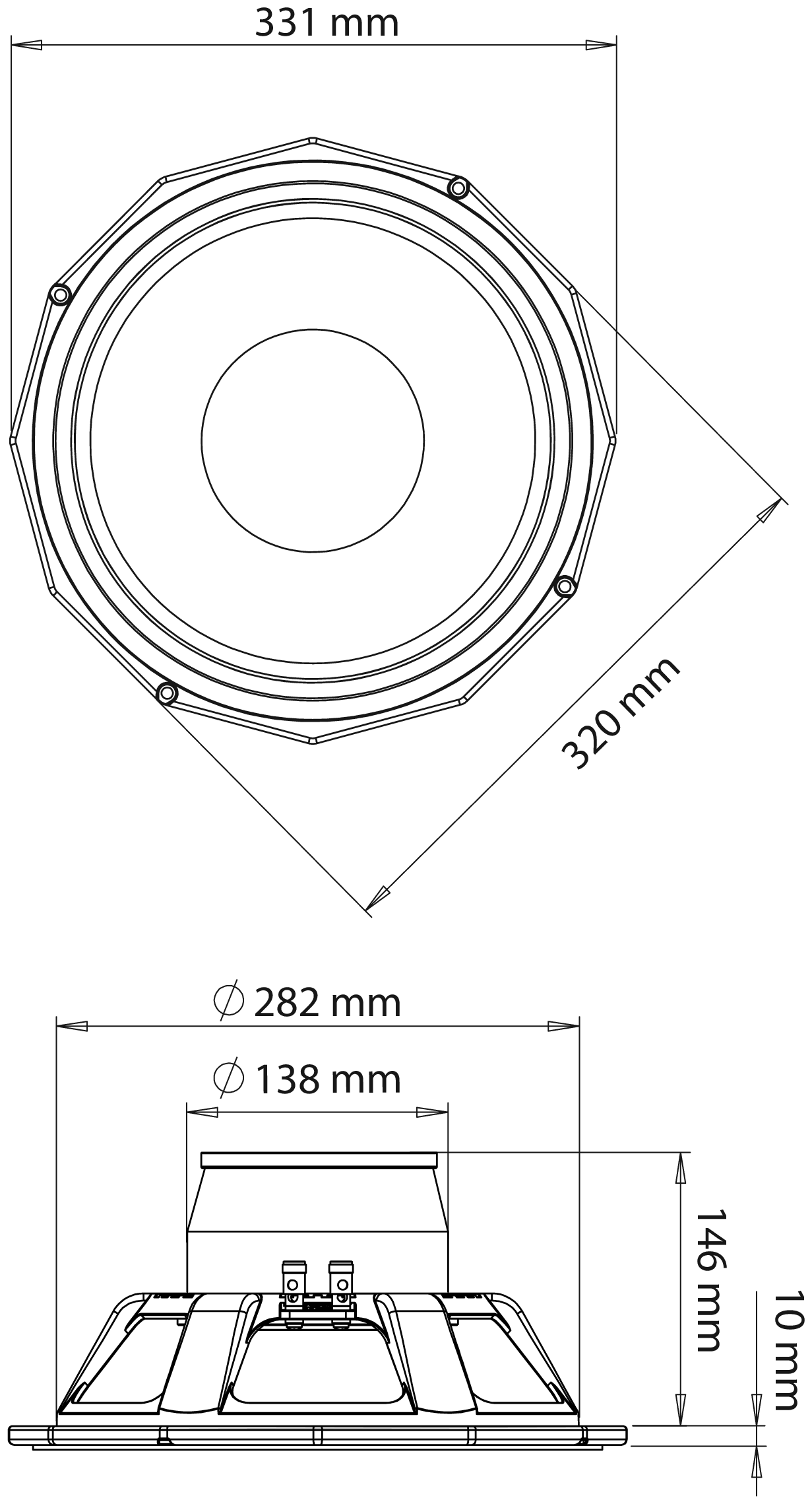 Precision Devices PD.124NR1 Dimensions