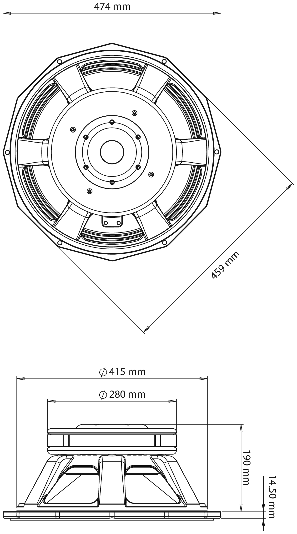 Precision Devices PD.1852/2 Dimensions