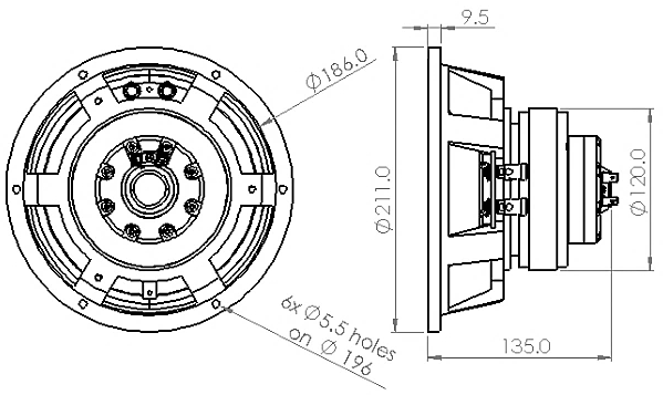 Radian 5208C Dimensions