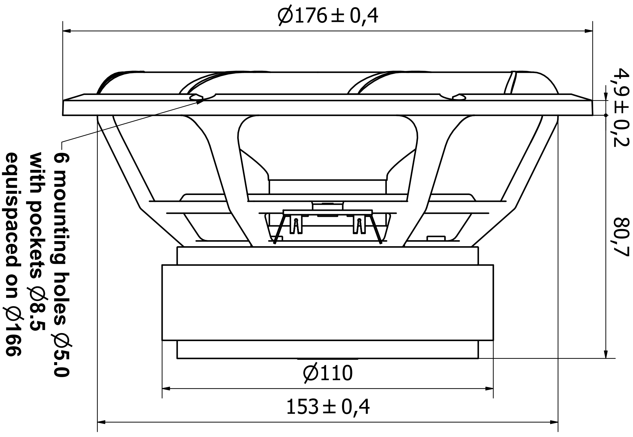 SEAS E0117-08 W19NX004 Dimensions