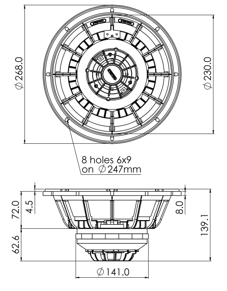 SICA 10 Cx 3 PL Dimensions