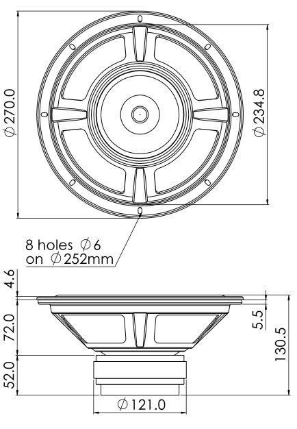SICA 10 H 2 CS Dimensions