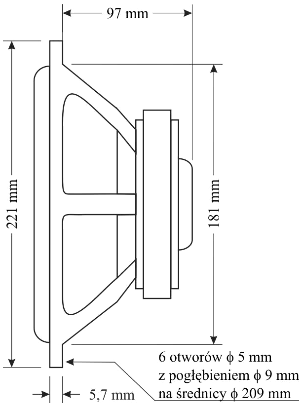 STX W.22.250.8.FCX Dimensions