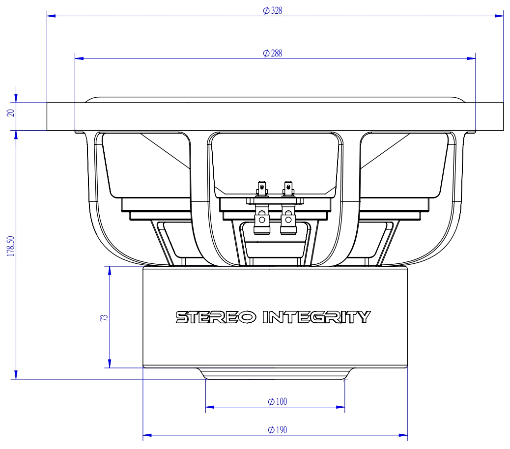 Stereo Integrity SQL-12 Series 2 Dimensions