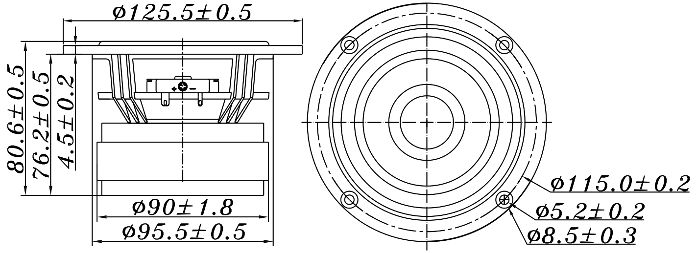 Tang Band W4-2417 Dimensions