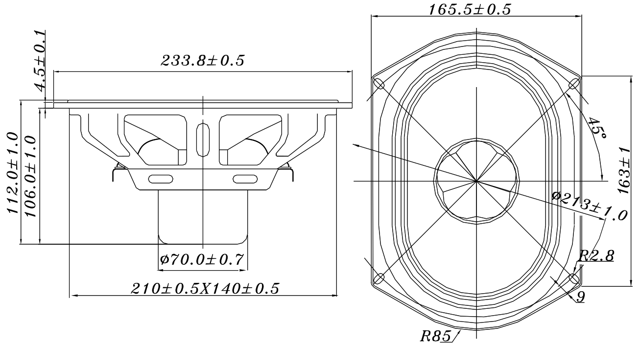 Tang Band W69-1213SB Dimensions