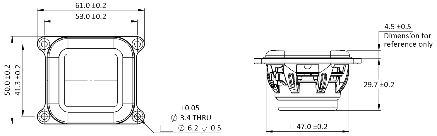Tectonic BMR36S12-4B Dimensions