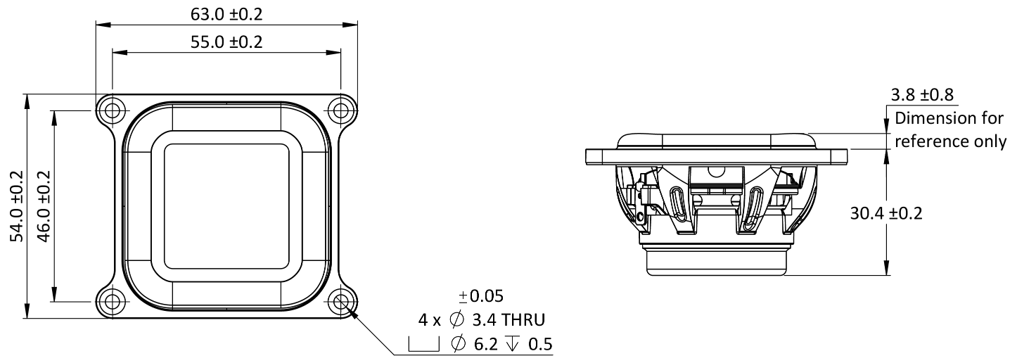 Tectonic BMR36S12-4S Dimensions