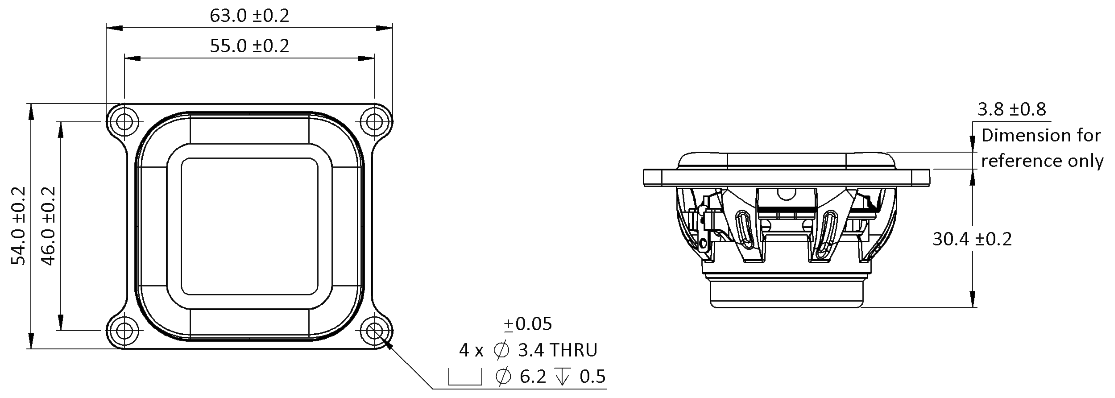 Tectonic BMR36S12-4SE Dimensions