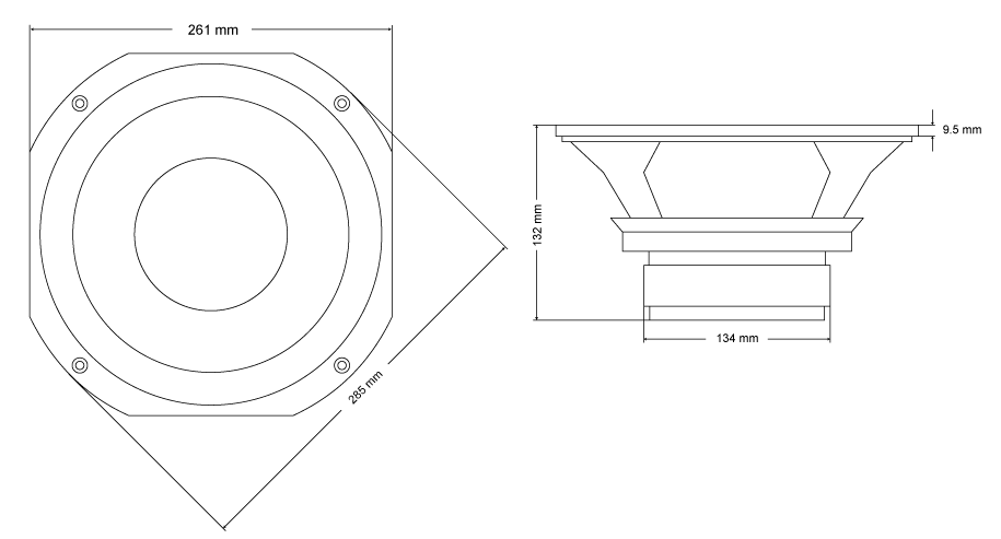 VOLT B2549 Dimensions