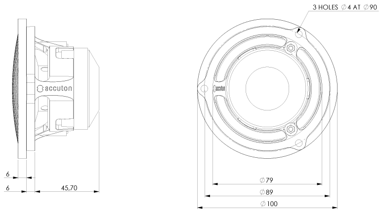 accuton C100AM-4-730 Dimensions
